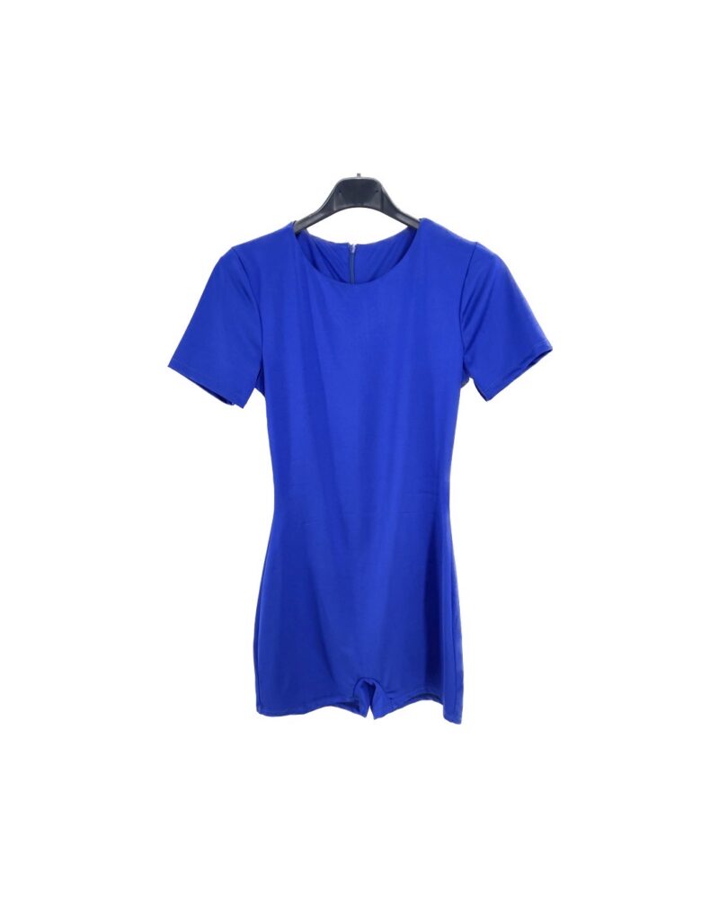 Krátky modrý overal s krátkym rukávom